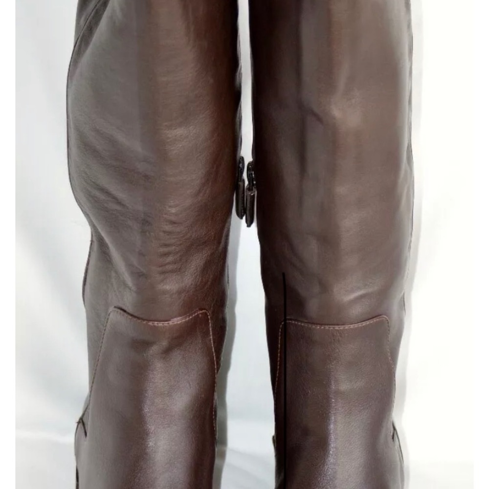 NIB BCBG Croc-Riding Brown Boots 9.5 Origin $450. - Picture 10 of 13